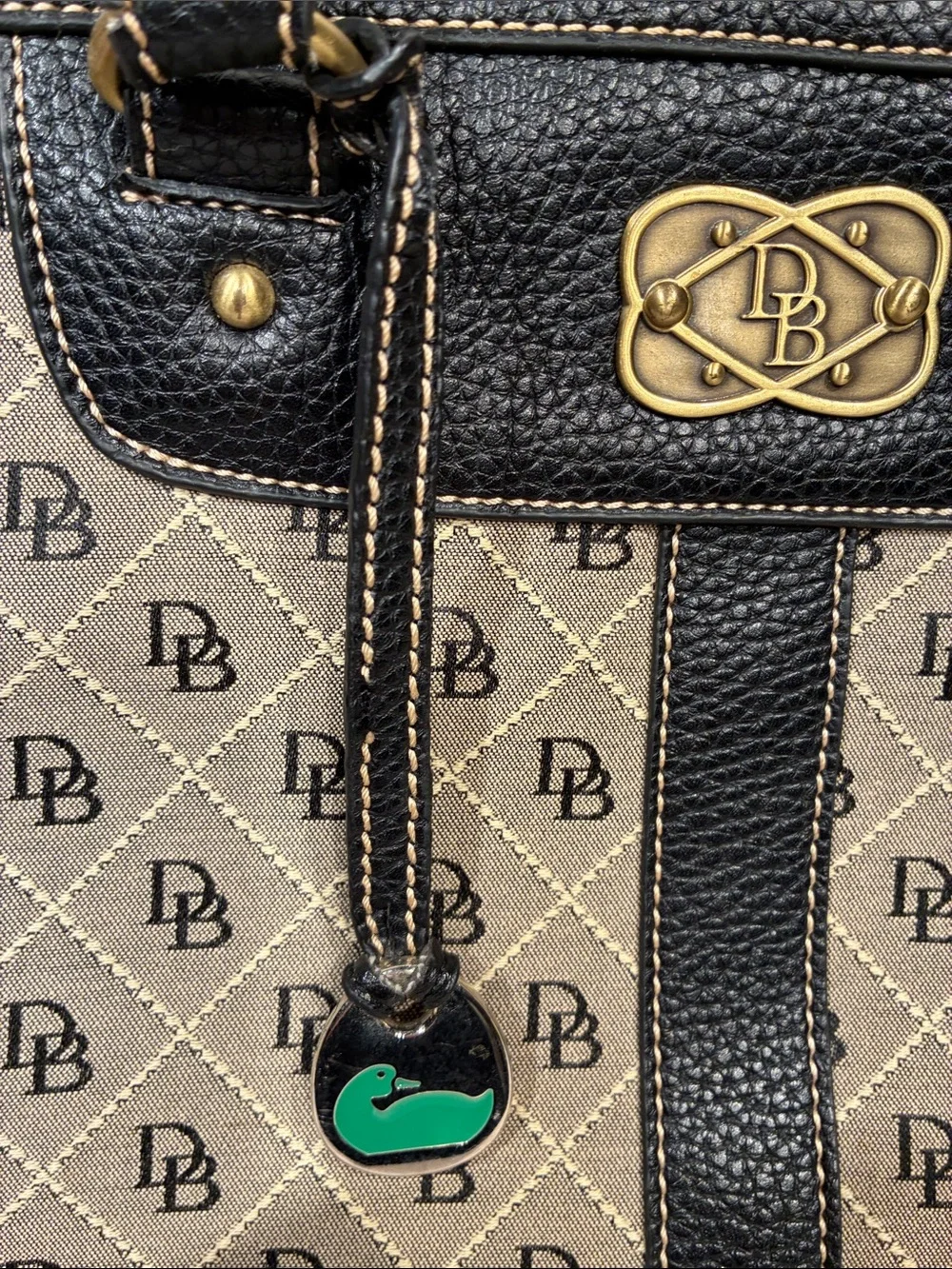 Dooney and Burke Fabric and Leather Purse - Picture 12 of 13